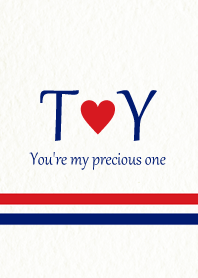 T&Y Initial -Red & Blue-