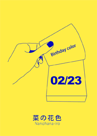 Birthday color February 23 simple