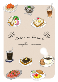 カフェで休憩