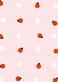 Ladybugs and dots.Brown