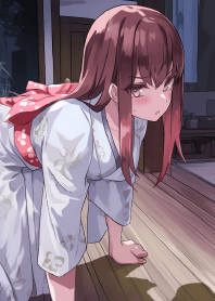 青春和服女的居家日常