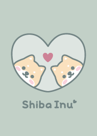 Shiba Inu Heart [Dullness Green]