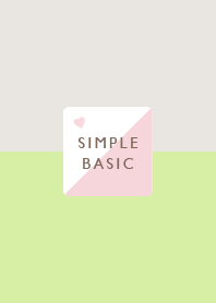 Simple Sweet / LeafGreen&Beige&Pink