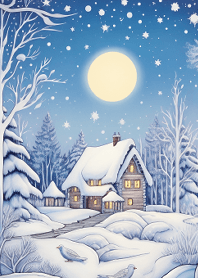 Snow house in the forest #02