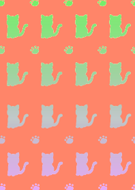 HAPPY GRADIENT CAT-VERMILION