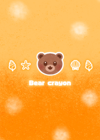 Bear crayon! -orange-