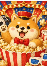 Popcorn Shiba Cinema