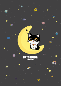 Cats Moon Sky Space Gray