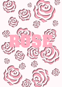 Cutting picture of rose. -PINK- 2.