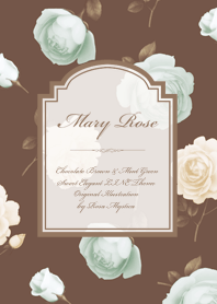 Mary Rose / Chocolate Brown & Mint Blue