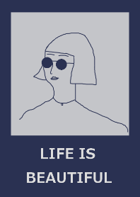 LIFE IS BEAUTIFUL #navy black