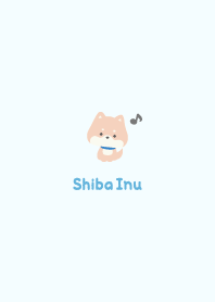 Shiba Inu3 Musical note - Blue