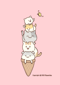 Kittens in the icecream cone