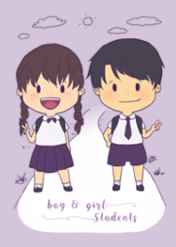 สองหนูน้อยเด็กนักเรียน