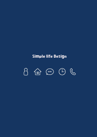 Simple life design -winter navy blue-