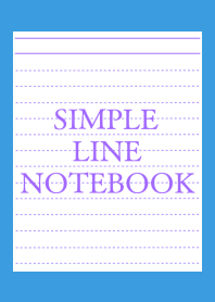 SIMPLE PURPLE LINE NOTEBOOK-BLUE-YELLOW