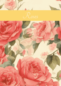Noble Roses on light yellow