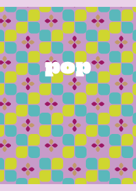 retro pop pattern on light purple