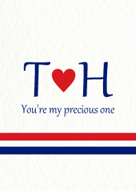 T&H Initial -Red & Blue-