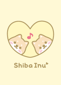柴犬 音符 [黃色]