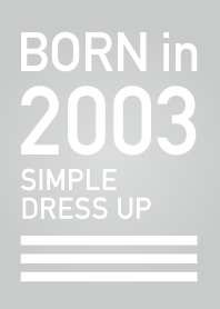 2003年生まれ/シンプル着せ替え