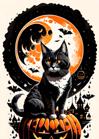 halloween cat 8D0152