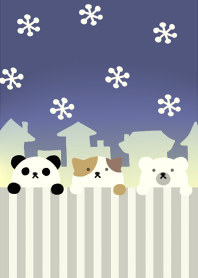 Good panda, cat and bear.