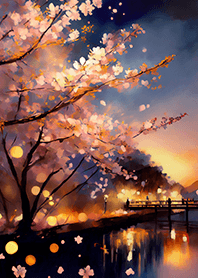 美しい夜桜の着せかえ#2551