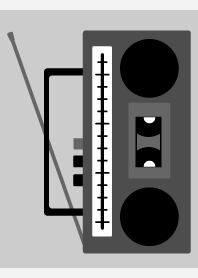 radio cassette recorder5 on white