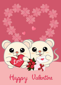 Mouse celebrates Valentine's Day
