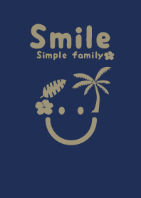 Smile & tropical Navy blue