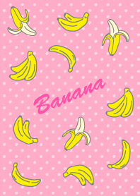 バナナ-ピンクドットハート-