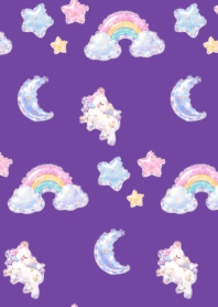 Puffy stars in the sky purple