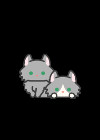 Gray Curl Cat*darkmode*long-haired*