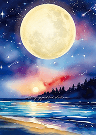 带来好运✨满月和流星13