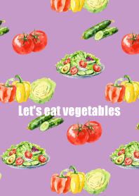 Let's eat vegetables on light purple