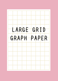 LARGE BEIGE GRID GRAPH PAPER/ROSE PINK