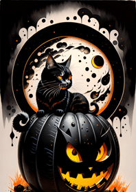 halloween cat d80D15