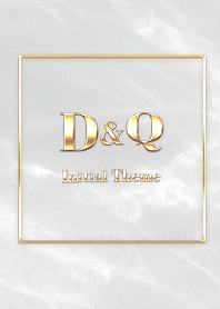 [ D&Q ]  Initial Theme Gold Gray