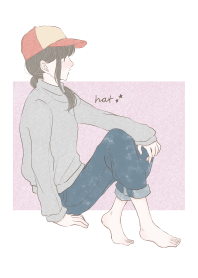 帽子好きな女の子。