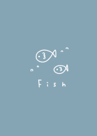 sum. Blue beige and fish.