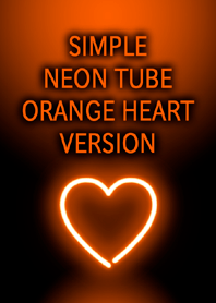 SIMPLE NEON TUBE ORANGE HEART VERSION