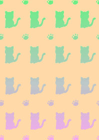 HAPPY GRADIENT CAT/PINK BEIGE