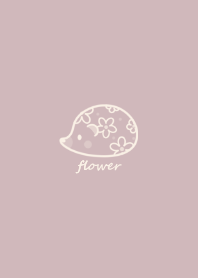 Hedgehog -flower- smoky pink