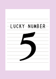 LUCKY NUMBER 5 NOTEBOOKj-LIGHT PURPLE