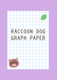 RACCOON DOG GRAPH PAPER/PURPLE