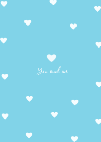 pattern heart (white lightblue)