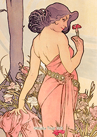 Mucha The Four Flowers "Carnation"