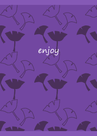 Ginkgo in Autumn on purple