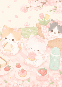 Lovely Pastel Kitten Picnic 005